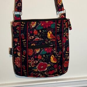 Bocabag Multicolor Floral Bird Crossbody Bag